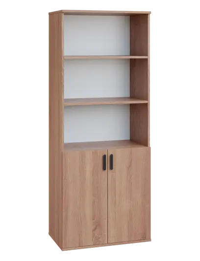 LN 5 - 7DN kancelářská skříň, 2-dveřová/nika, 1822x720x400, dub bardolino